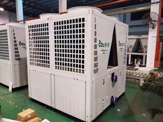CO2 R744 منبع هوا منبع آب پمپ حرارتی 37kw تجاری برای آب گرم