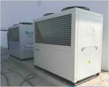 پمپ حرارتی هوا به آب R744 CO2 160 کیلووات تجاری برای گرمایش آب گرم خنک کننده
